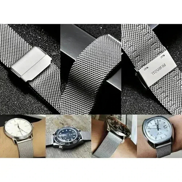 Sleek Silver Mesh Watch Band - Picture 3 of 3